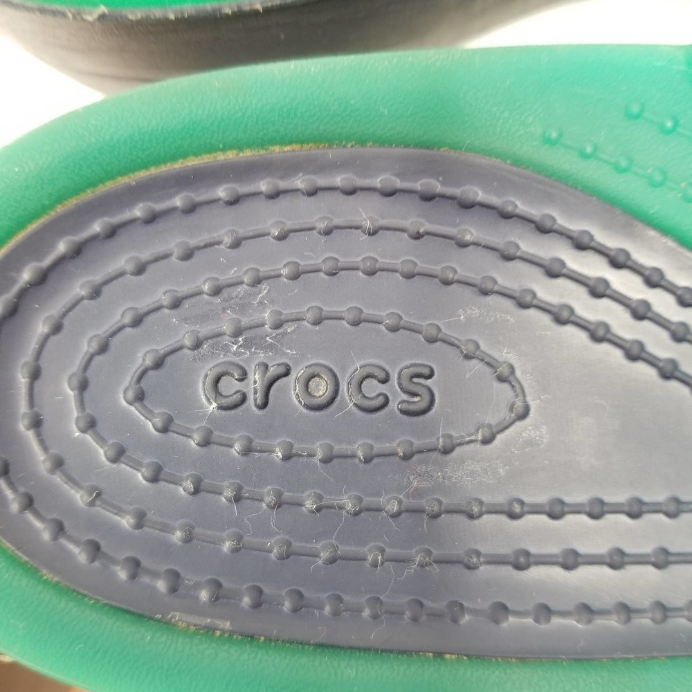 π CROCS Blue\Green Wedge Sandals - Picture 5 of 9